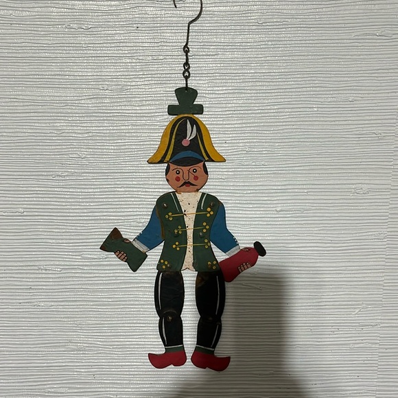 Other - Vintage Hand Painted Cast Iron Man